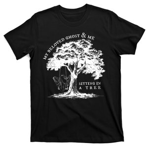 My Beloved Ghost And Me Sitting In A Tree Halloween Ghost T-Shirt