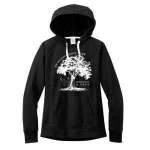 My Beloved Ghost And Me Sitting In A Tree Halloween Ghost Women's Fleece Hoodie