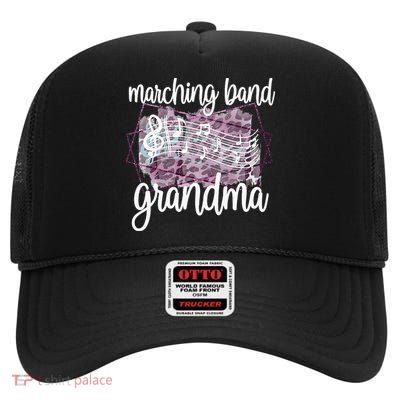 Marching Band Grandma Band Member Grandmother High Crown Mesh Back Trucker Hat