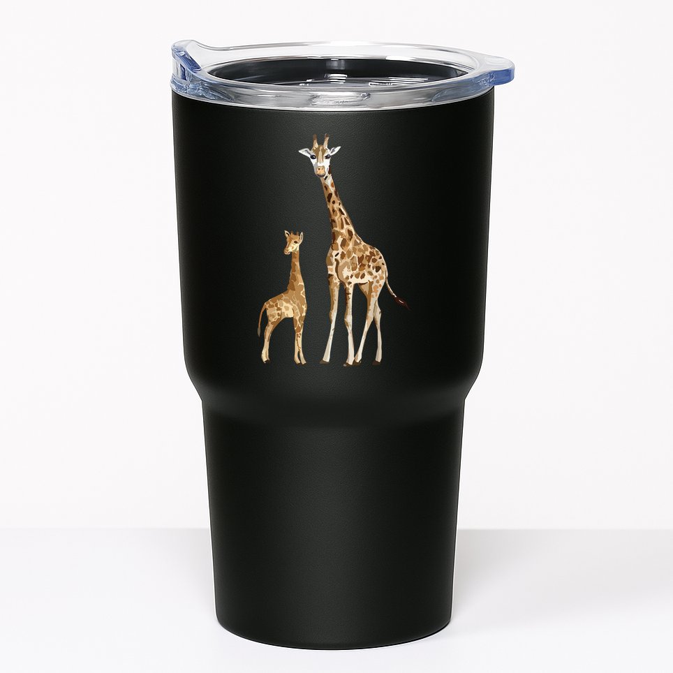 Mama & Baby Giraffe Wildlife Tumbler