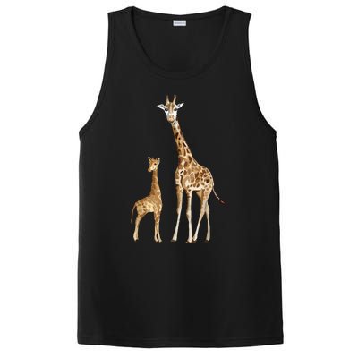 Mama & Baby Giraffe Wildlife PosiCharge Competitor Tank