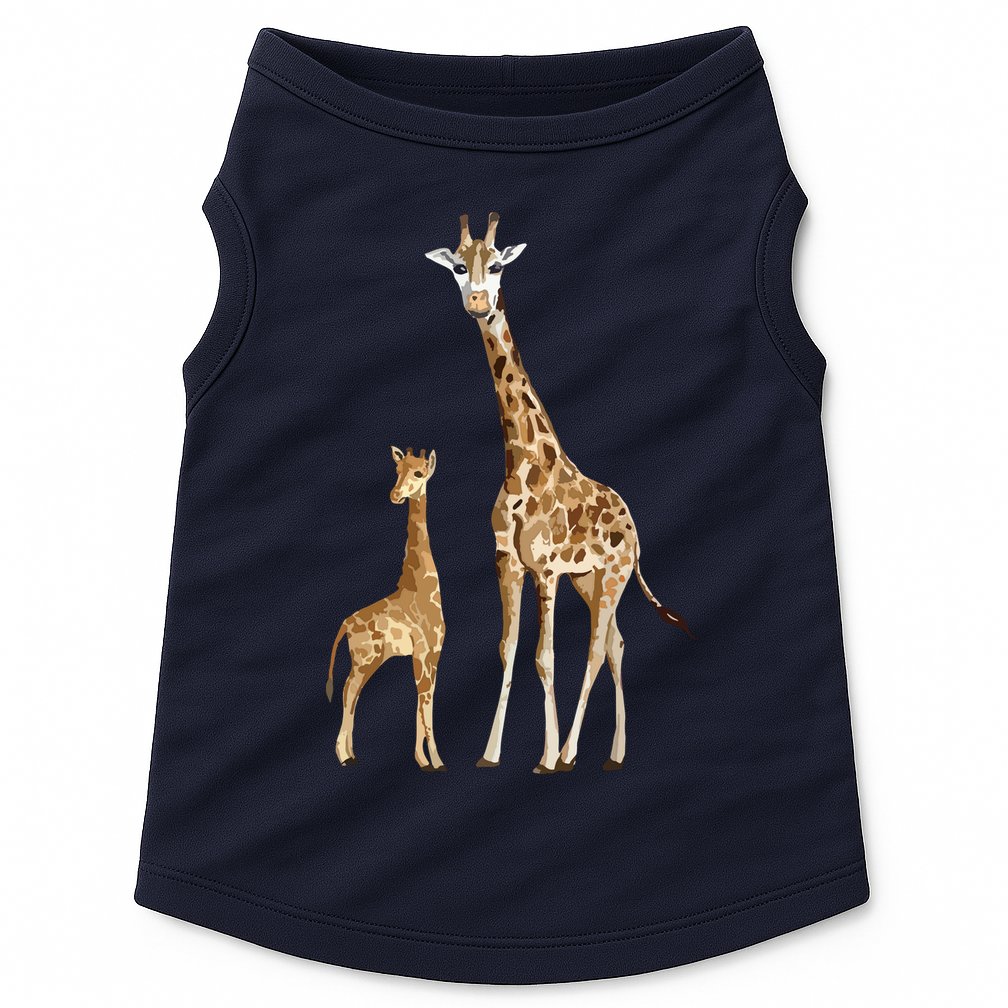 Mama & Baby Giraffe Wildlife Doggie Tank