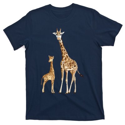 Mama & Baby Giraffe Wildlife T-Shirt