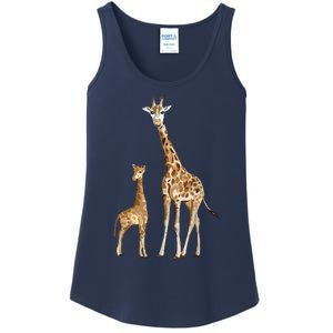 Mama & Baby Giraffe Wildlife Ladies Essential Tank