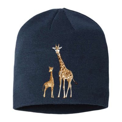 Mama & Baby Giraffe Wildlife Sustainable Beanie