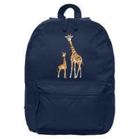 Mama & Baby Giraffe Wildlife 16 in Basic Backpack