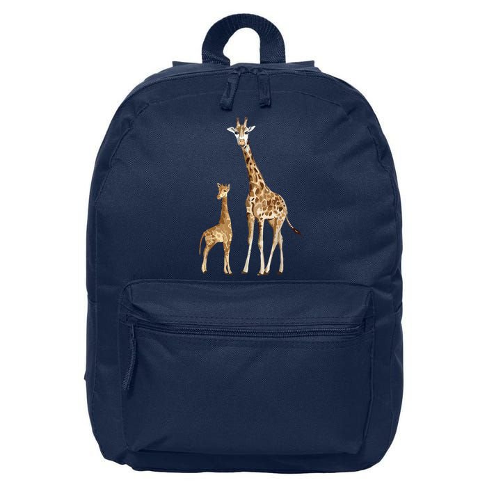Mama & Baby Giraffe Wildlife 16 in Basic Backpack