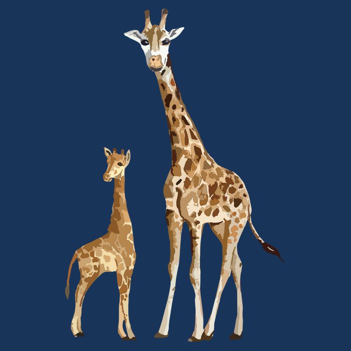 Mama & Baby Giraffe Wildlife 16 in Basic Backpack