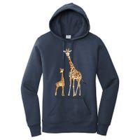 Mama & Baby Giraffe Wildlife Women's Pullover Hoodie