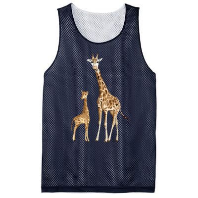 Mama & Baby Giraffe Wildlife Mesh Reversible Basketball Jersey Tank