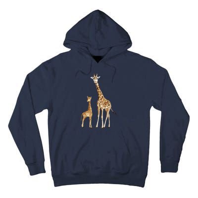 Mama & Baby Giraffe Wildlife Tall Hoodie