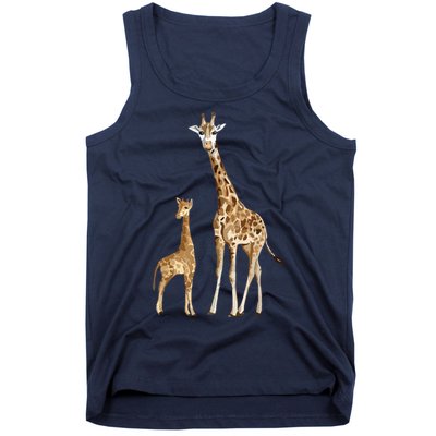 Mama & Baby Giraffe Wildlife Tank Top