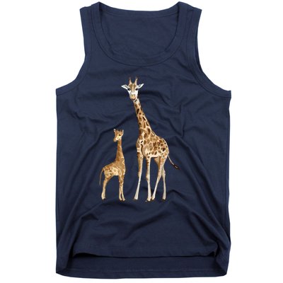 Mama & Baby Giraffe Wildlife Tank Top