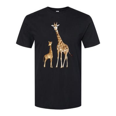 Mama & Baby Giraffe Wildlife Softstyle® CVC T-Shirt