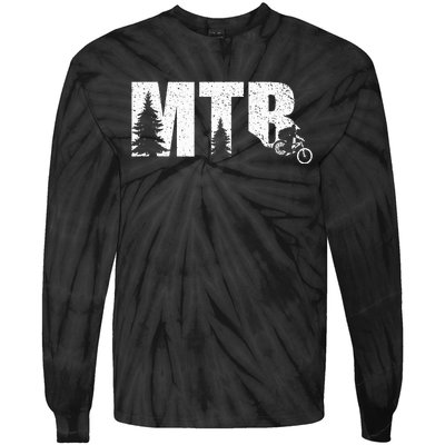 Mountain Biker Gifts Mtb Biking Tie-Dye Long Sleeve Shirt