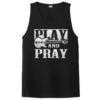 Musician Bass Guitar Player Christian Guitar Play And Pray PosiCharge Competitor Tank