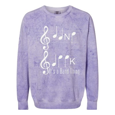 Musicians Band Geek Music Notes Spelling Funny Colorblast Crewneck Sweatshirt