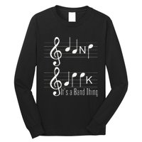 Musicians Band Geek Music Notes Spelling Funny Long Sleeve Shirt