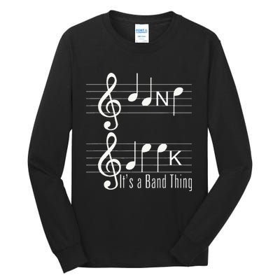 Musicians Band Geek Music Notes Spelling Funny Tall Long Sleeve T-Shirt