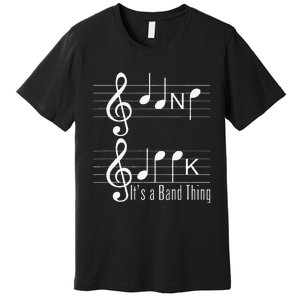 Musicians Band Geek Music Notes Spelling Funny Premium T-Shirt