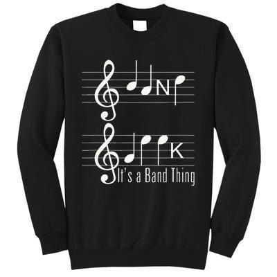 Musicians Band Geek Music Notes Spelling Funny Tall Sweatshirt