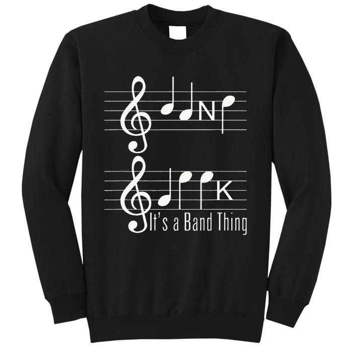 Musicians Band Geek Music Notes Spelling Funny Tall Sweatshirt