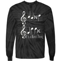 Musicians Band Geek Music Notes Spelling Funny Tie-Dye Long Sleeve Shirt