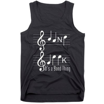 Musicians Band Geek Music Notes Spelling Funny Tank Top