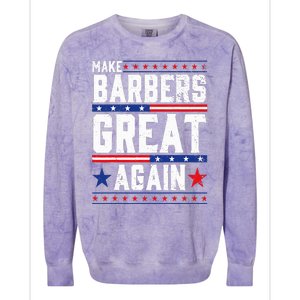 Make Barbers Great Again Barbers For Trump 2024 Colorblast Crewneck Sweatshirt