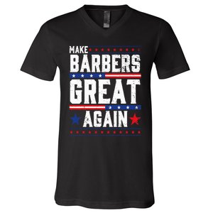 Make Barbers Great Again Barbers For Trump 2024 V-Neck T-Shirt