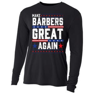 Make Barbers Great Again Barbers For Trump 2024 Cooling Performance Long Sleeve Crew