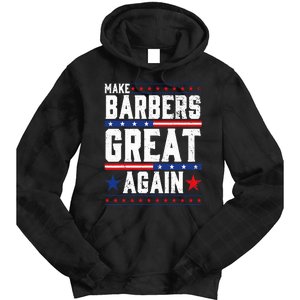 Make Barbers Great Again Barbers For Trump 2024 Tie Dye Hoodie