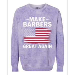 Make Barbers Great Again Barbers For Trump 2024 Colorblast Crewneck Sweatshirt