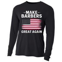 Make Barbers Great Again Barbers For Trump 2024 Cooling Performance Long Sleeve Crew