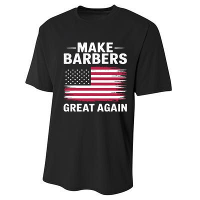 Make Barbers Great Again Barbers For Trump 2024 Performance Sprint T-Shirt