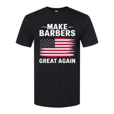 Make Barbers Great Again Barbers For Trump 2024 Softstyle CVC T-Shirt