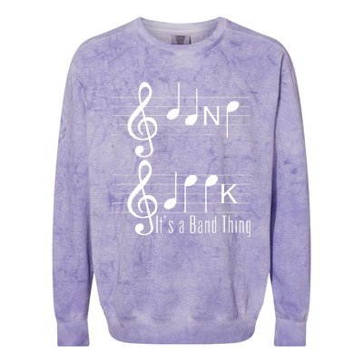 Musicians Band Geek Music Notes Spelling Funny T Colorblast Crewneck Sweatshirt