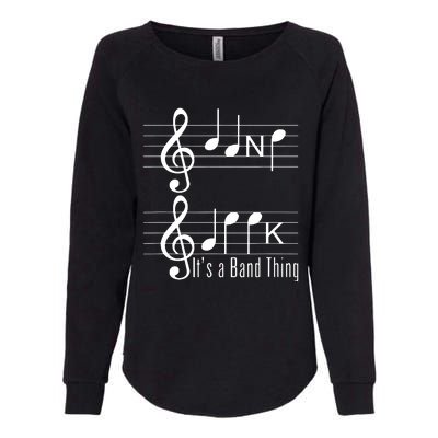 Musicians Band Geek Music Notes Spelling Funny T Womens California Wash Sweatshirt