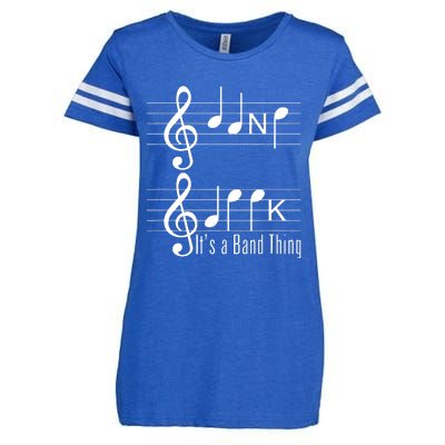 Musicians Band Geek Music Notes Spelling Funny T Enza Ladies Jersey Football T-Shirt