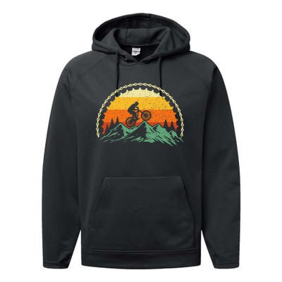 Mountain Biking Gear Bike Rider Mtb Lover Cyclist Downhill Performance Fleece Hoodie