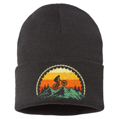 Mountain Biking Gear Bike Rider Mtb Lover Cyclist Downhill Sustainable Knit Beanie