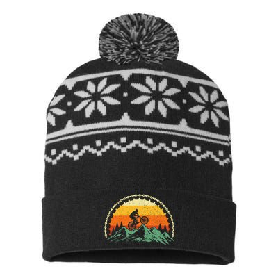 Mountain Biking Gear Bike Rider Mtb Lover Cyclist Downhill USA-Made Snowflake Beanie