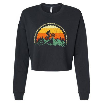 Mountain Biking Gear Bike Rider Mtb Lover Cyclist Downhill Cropped Pullover Crew