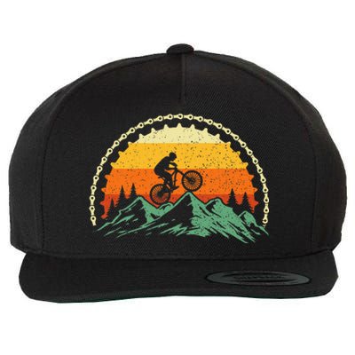 Mountain Biking Gear Bike Rider Mtb Lover Cyclist Downhill Wool Snapback Cap