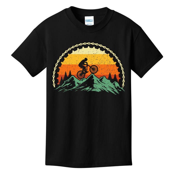 Mountain Biking Gear Bike Rider Mtb Lover Cyclist Downhill Kids T-Shirt