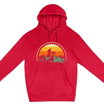 Mountain Biking Gear Bike Rider Mtb Lover Cyclist Downhill Premium Pullover Hoodie