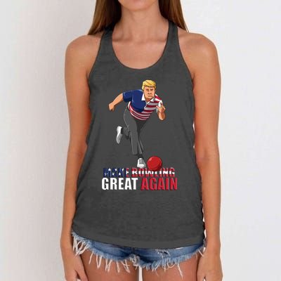 Make Bowling Great Again Women's Knotted Racerback Tank