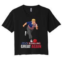 Make Bowling Great Again Women's Crop Top Tee