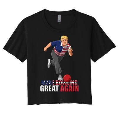 Make Bowling Great Again Women's Crop Top Tee