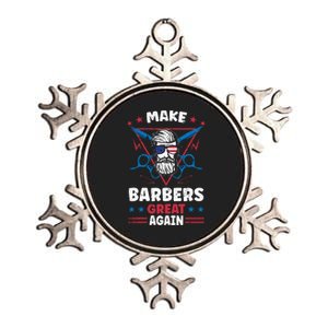 Make Barbers Great Again Cool Barbers For Trump 2024 Metallic Star Ornament